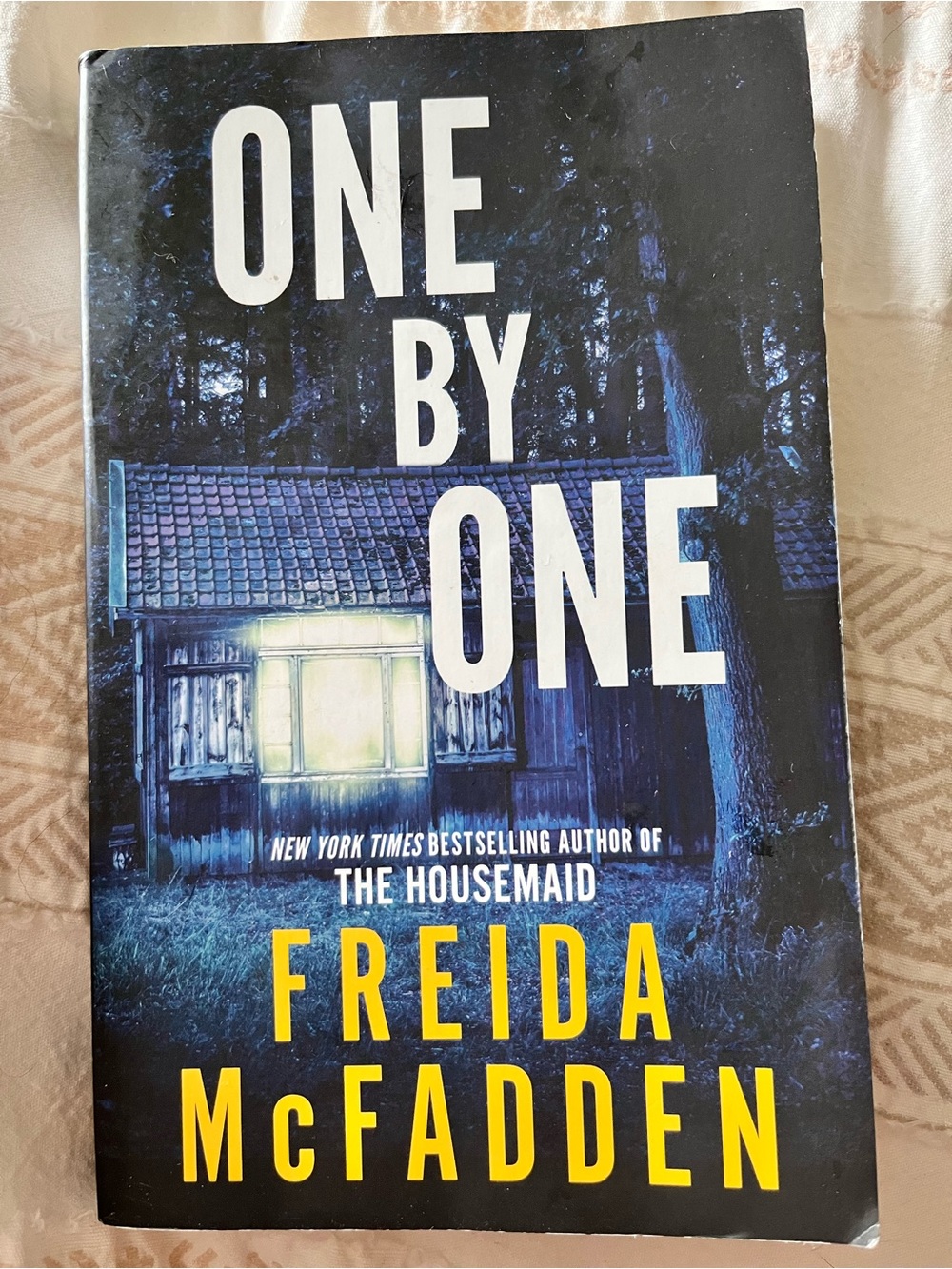 One by One by Freida McFadden Paperback Thriller Mystery Novel